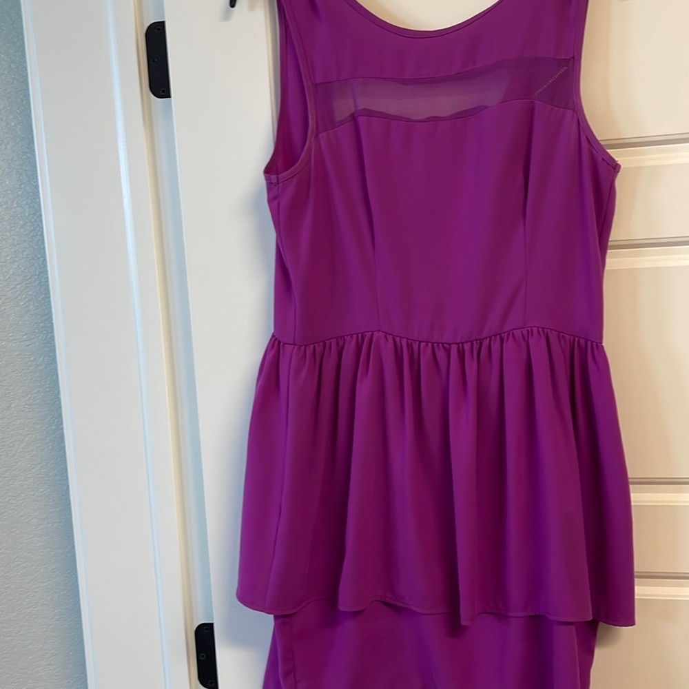 Purple peplum dress